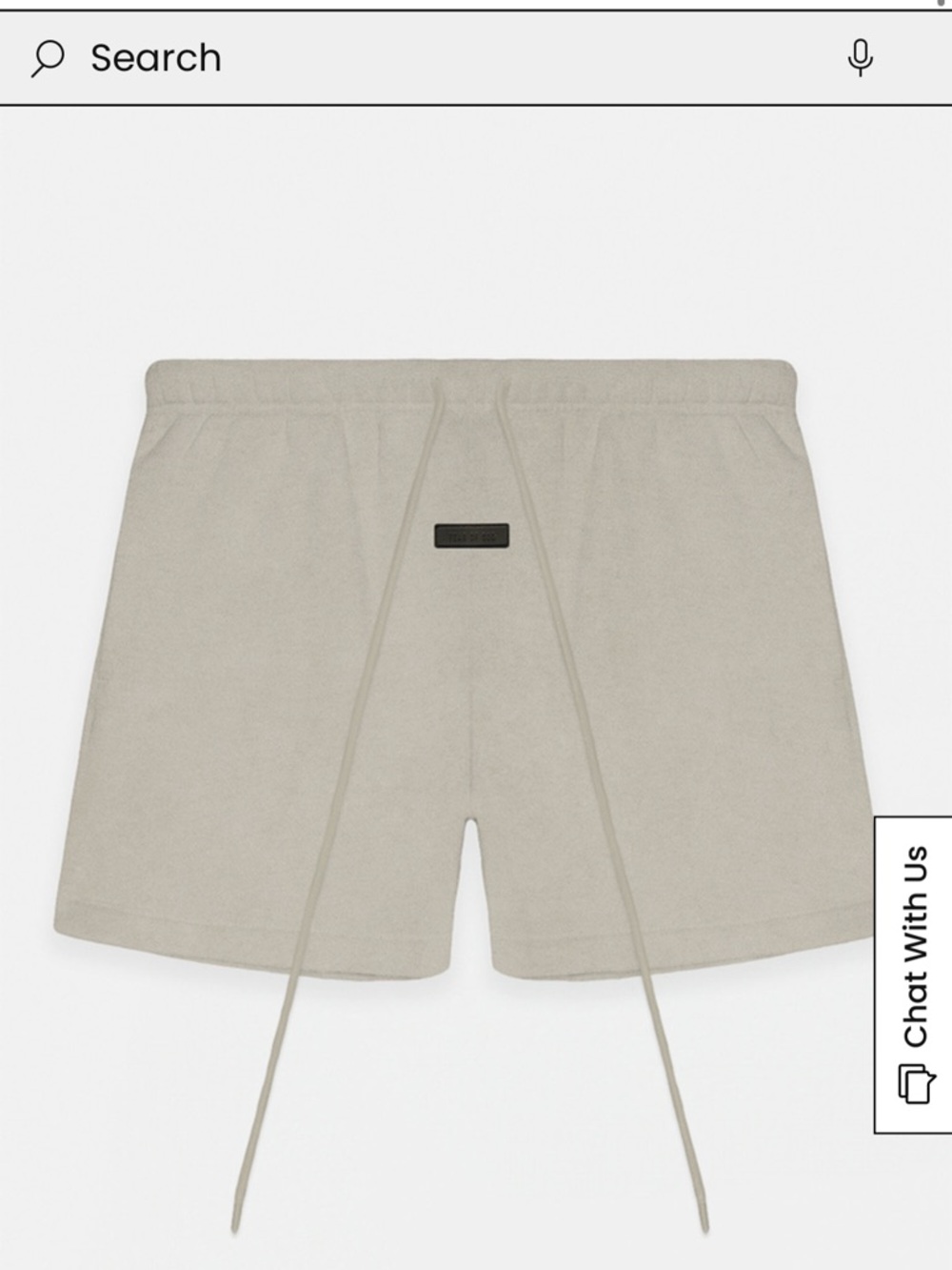 Fear of God ESSENTIALS Women's Seal Reverse Fleece Running Shorts Small